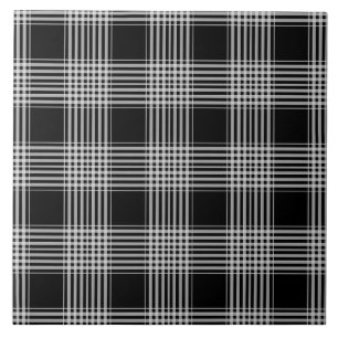 Tartan à carreaux noir et blanc