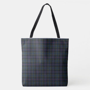 Tartan All-over-Print Tote Bag, groß Tasche
