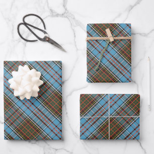 Tartan Anderson Clan Checkered Muster Kariert Geschenkpapier Set