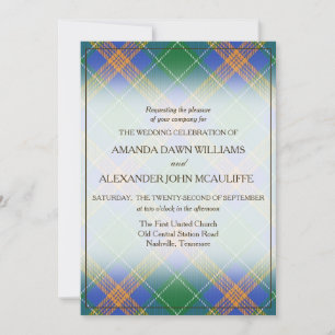 Tartan Beauty Clan MacAuliffe Irish Kariert