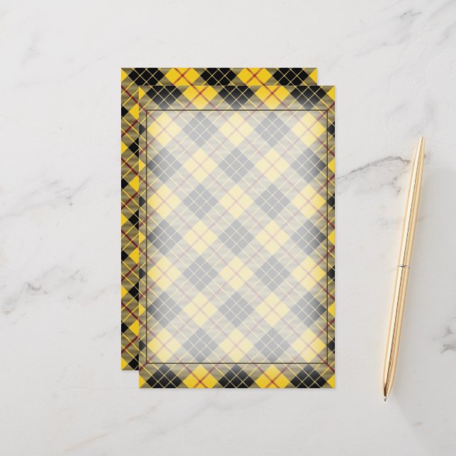 Tartan Beauty Clan MacLeod von Lewis Scottish Kari Briefpapier (Vorderseite/Rückseite Beispiel)