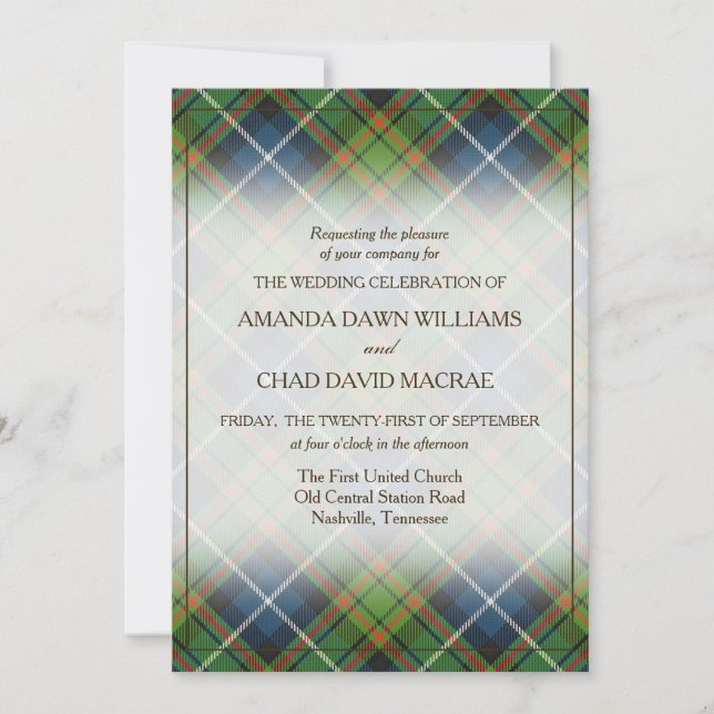 Tartan Beauty Clan MacRae Scottish Kariert (Vorderseite)