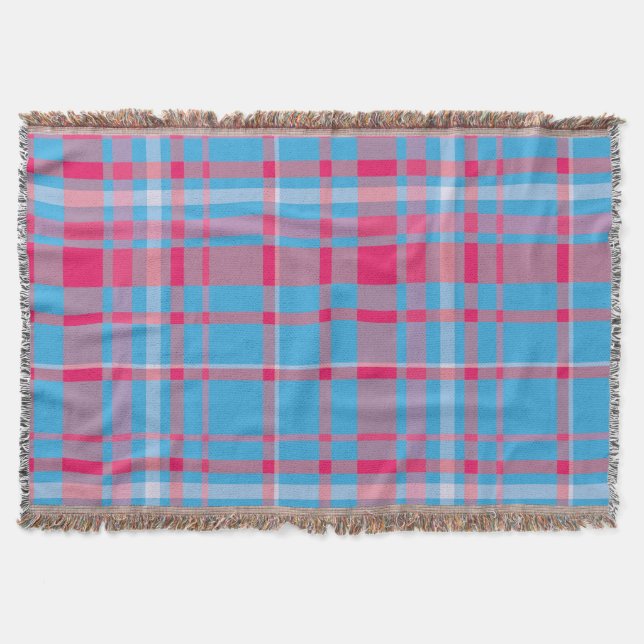 Tartan blau und rot decke (Vorderseite)