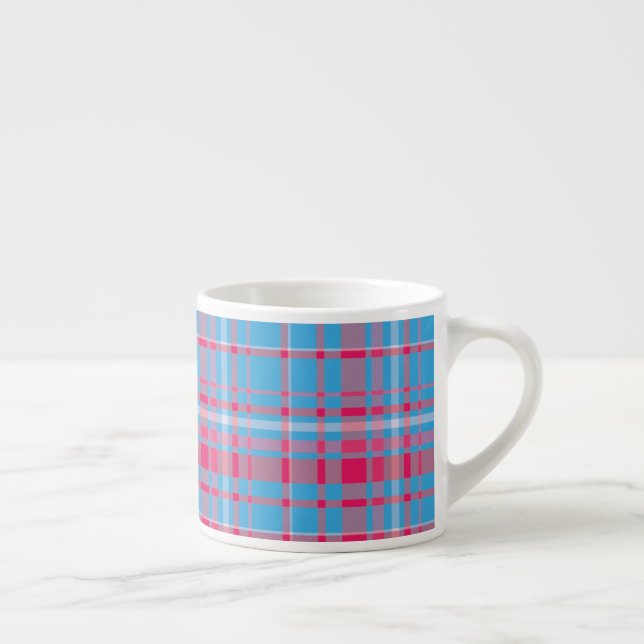 Tartan blau und rot espressotasse (Rechts)