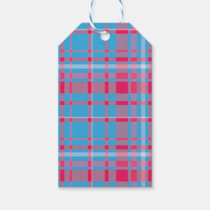 Tartan blau und rot geschenkanhänger