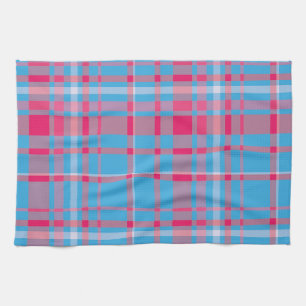 Tartan blau und rot geschirrtuch