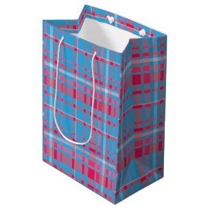 Tartan blau und rot mittlere geschenktüte