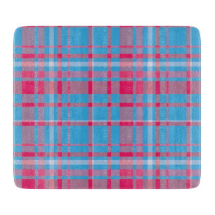 Tartan blau und rot schneidebrett