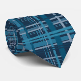 Tartan-blaues Muster Krawatte