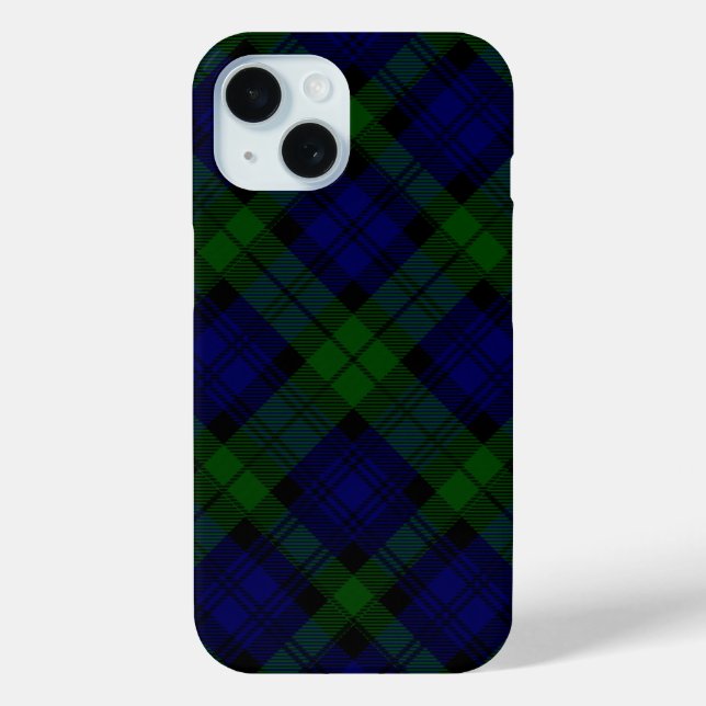 Tartan Blue Green Kariert Case-Mate iPhone Hülle (Rückseite)