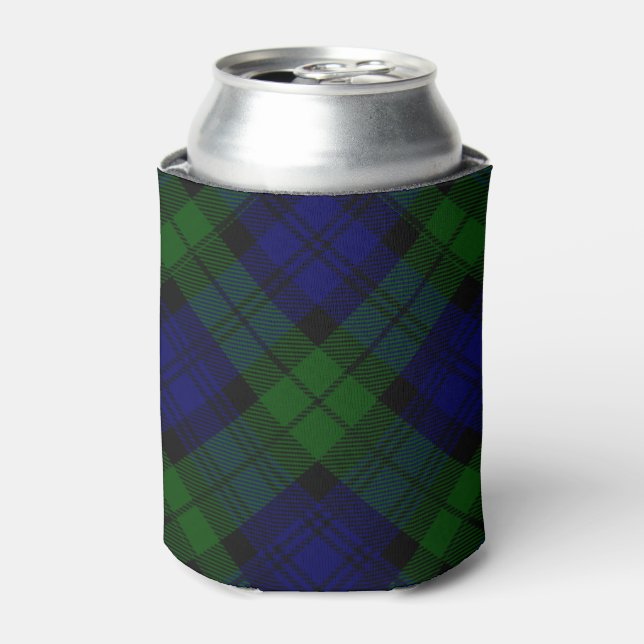 Tartan Blue Green Kariert Dosenkühler (Kanne Vorderseite)
