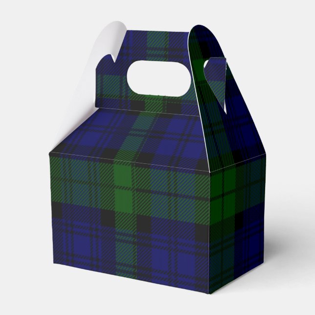 Tartan Blue Green Kariert Geschenkschachtel (Vorderseite)