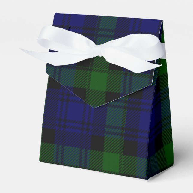 Tartan Blue Green Kariert Geschenkschachtel (Vorderseite)