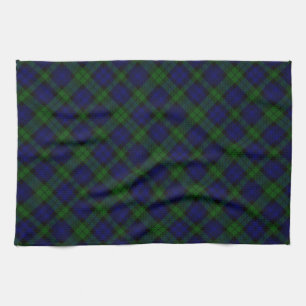 Tartan Blue Green Kariert Handtuch