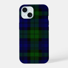 Tartan Blue Green Kariert iPhone 15 Hülle