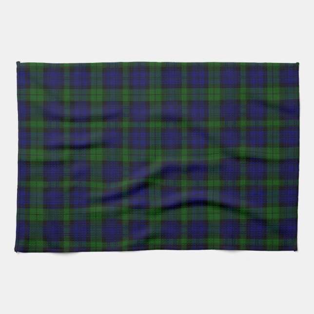 Tartan Blue Green Kariert Küchentuch (Horizontal)