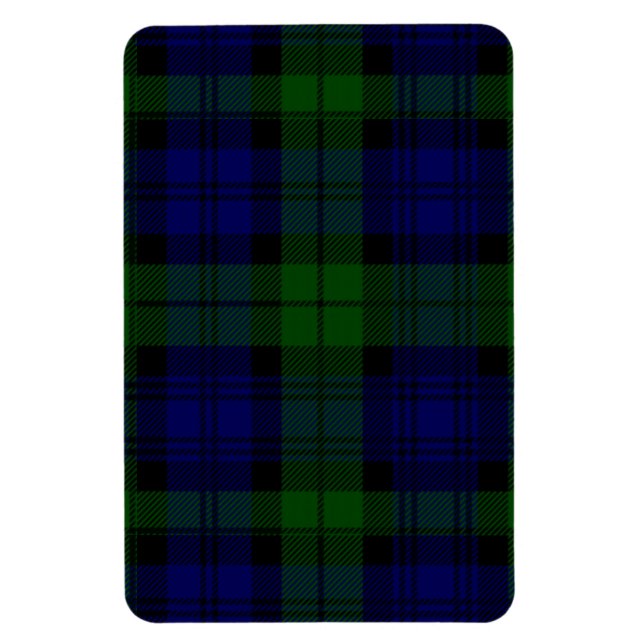 Tartan Blue Green Kariert Magnet (Vertikal)