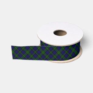 Tartan Blue Green Kariert Ripsband