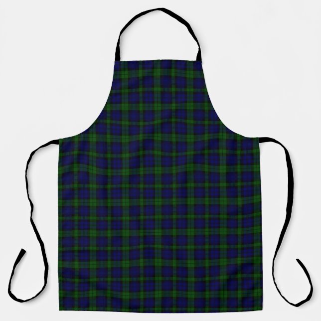 Tartan Blue Green Kariert Schürze (Vorderseite)