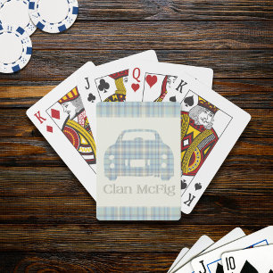 Tartan Car Clan McFig Figarations Playing Cards Spielkarten