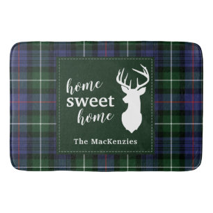 Tartan Christmas Kariert Clan MacKenzie Personalis Badematte