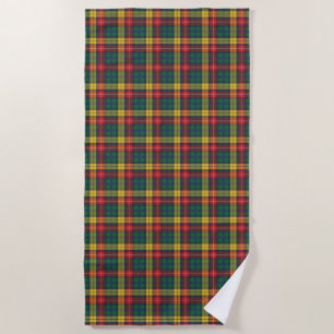 Tartan Clan Buchanan Kariert Yellow Red Green Karo Strandtuch