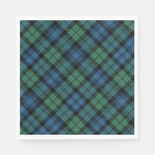 Tartan Clan Campbell Blaues Schachbrettmuster Serviette