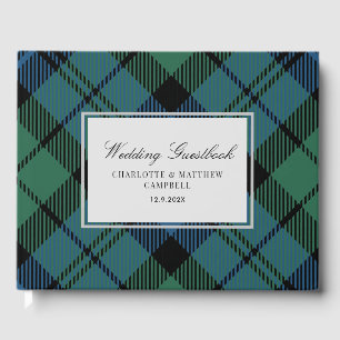 Tartan Clan Campbell Kariert Blue Green Karo Custo Gästebuch