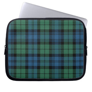 Tartan Clan Campbell Kariert Green Blue Karo  Laptopschutzhülle