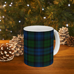 Tartan Clan Campbell Military Tartan Schwarz Grün Kaffeetasse