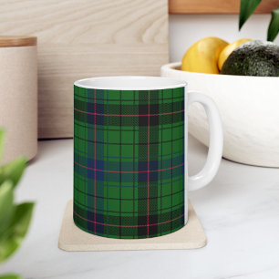 Tartan Clan Davidson Karo Grün Schwarz Kariert Kaffeetasse