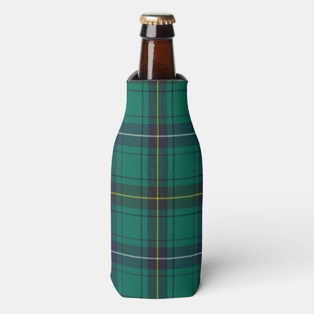Tartan Clan Henderson Kariert grünes Muster Flaschenkühler (Flaschenvorderseite)