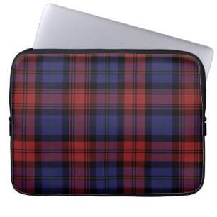 Tartan Clan MacLachlan Karo Lila Rot Kariert Laptopschutzhülle
