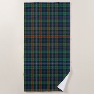 Tartan Clan Robertson Karierter Lila grüner Karo Strandtuch