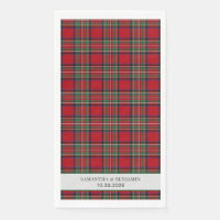 Tartan Clan Stewart Kariert Black Red Custom Weddi