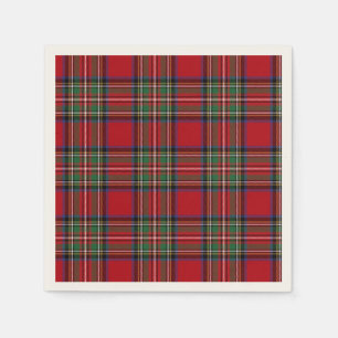 Tartan Clan Stewart Kariert Red Karo Holiday Paper Serviette