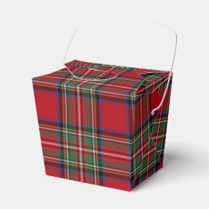 Tartan Clan Stewart Kariert Rot Grün Karo Party Geschenkschachtel