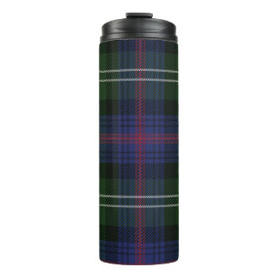 Tartan Clan Sutherland Karo Grün Schwarz Kariert Thermosbecher