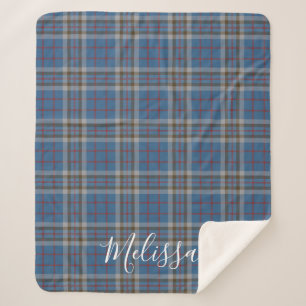 Tartan Clan Thompson Plaid Blue Grey Check personn