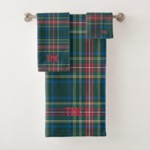Tartan classique Plaid Initiales de Noël Preppy