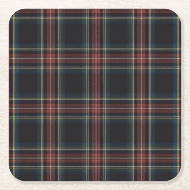 Tartan Custom Square Untersetzer (Vorderseite)