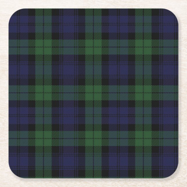 Tartan Custom Square Untersetzer (Vorderseite)