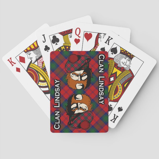 Tartan de Scottish Clan Lindsay pour jeu de cartes (dos)
