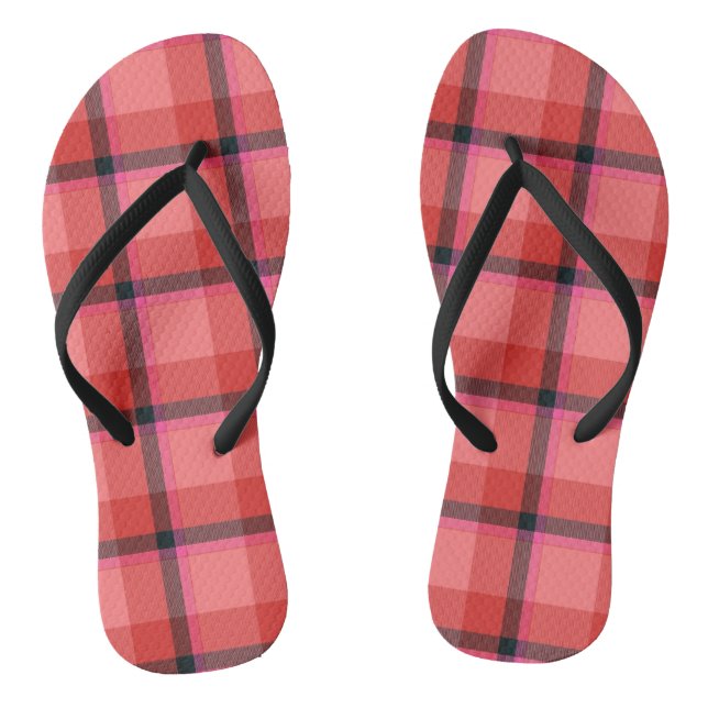 Tartan-Design Flip Flops (Fußbett)