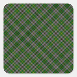 Tartan Designed Print (Kanada) Quadratischer Aufkleber