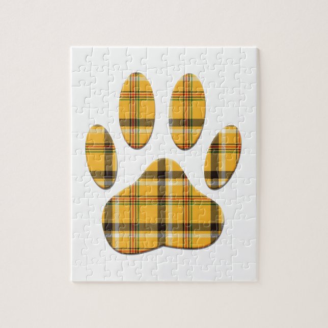 Tartan Dog Paw Print (Vertikal)