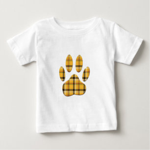 Tartan Dog Paw Print Baby T-shirt