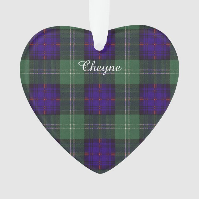 Tartan écossais de kilt de plaid de clan de Cheyne (devant)
