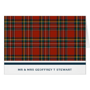 Tartan écossais rouge classique personnalisé