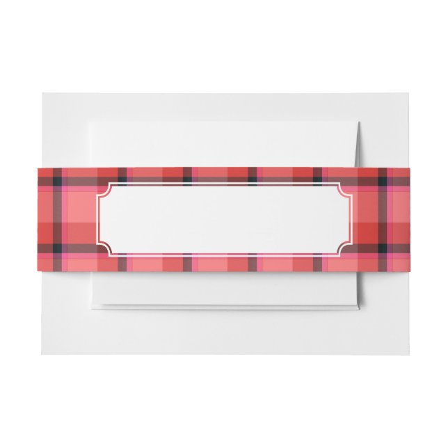 Tartan-Entwurf Einladungsbanderole (Vorderseite Beispiel)
